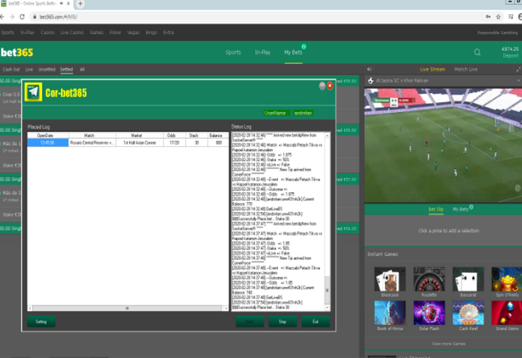Corner Betting Bot