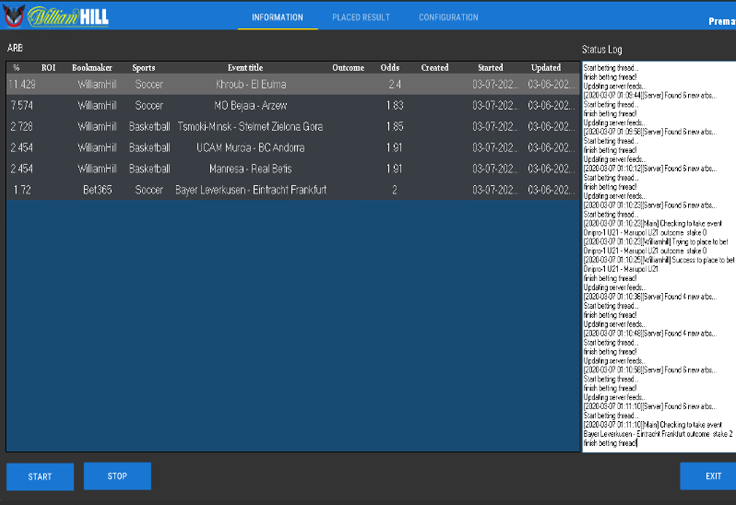 WilliamHill Betting Bot